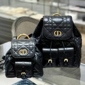 Dior Cannage Lambskin Backpack Ultra-Soft Quilted Designer Rucksack 2 Sizes