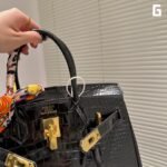 Hermès Birkin 30cm Handbag Premium Exotic Leather 3 Colors Black/Red/Brown 10