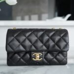 CHANEL 22K Special Edition Adjustable Gold Ball Flap Bag 22cm with Embossed CC Logo and Vintage Gold Hardware 10
