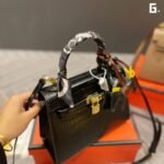 Hermès Croc-Embossed Kelly Style Handbag 25cm Luxury Top-Handle Bag with Signature Charms 11