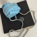 The Chanel 22SS Quilted Heart Waist Bag with Chain 3 Colors 12