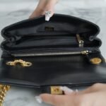 CHANEL 22K Special Edition Adjustable Gold Ball Flap Bag 22cm with Embossed CC Logo and Vintage Gold Hardware 12