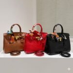 Hermès Birkin 30cm Handbag Premium Exotic Leather 3 Colors Black/Red/Brown