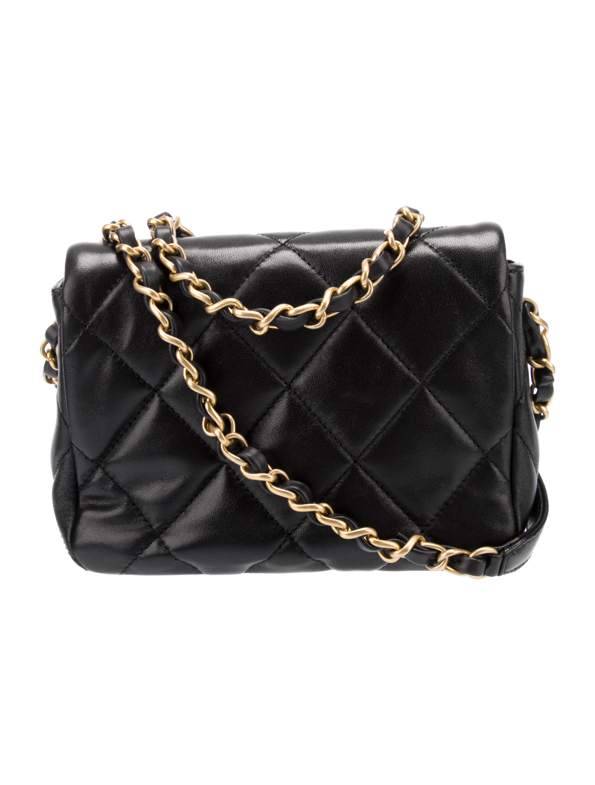 Chanel 22B Coco Love Quilted Heart Flap Bag 2 Sizes Black Lambskin & Gold-Tone 13