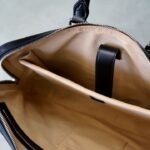 Gucci Signature Black Leather Slim Briefcase Men’s Embossed Calfskin Business Laptop Bag with Palladium-Toned Hardware 13