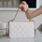 Chanel 2021 Métiers d’Art Collection Mini Flap Bag 19cm Smooth Calfskin with Double Adjustable Golden Balls 13