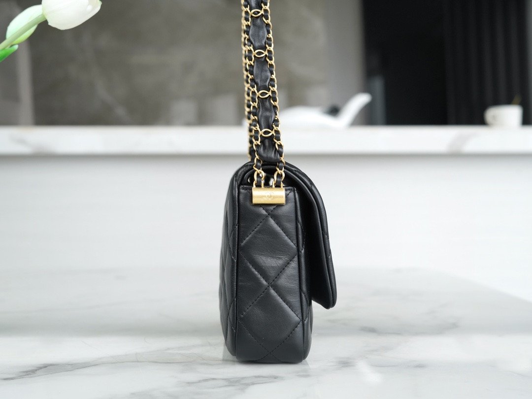 CHANEL 23k Autumn/Winter Collection Wide Strap Quilted Flap Bag 20.5cm 4 Colors 13