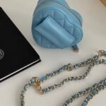 The Chanel 22SS Quilted Heart Waist Bag with Chain 3 Colors 13