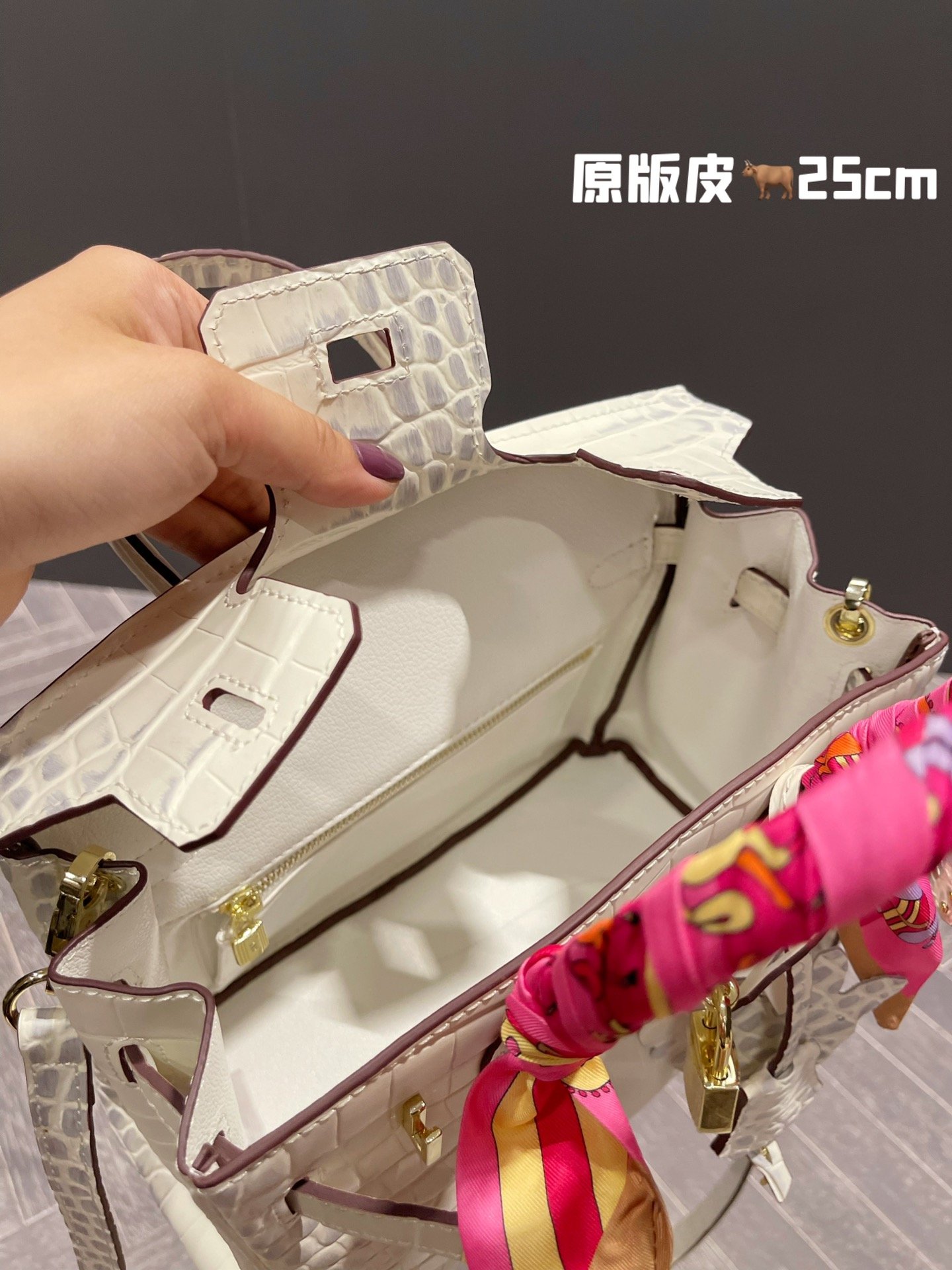 Hermès 25cm Birkin-Style Exotic Crocodile Embossed Leather Handbag Luxury Celebrity Edition 5 Colors 13
