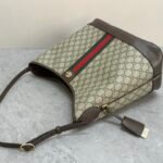 Gucci Ophidia GG Supreme Canvas Shoulder Bucket Bag Web Stripe & Double G Hardware 14