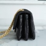 CHANEL 22K Special Edition Adjustable Gold Ball Flap Bag 22cm with Embossed CC Logo and Vintage Gold Hardware 15
