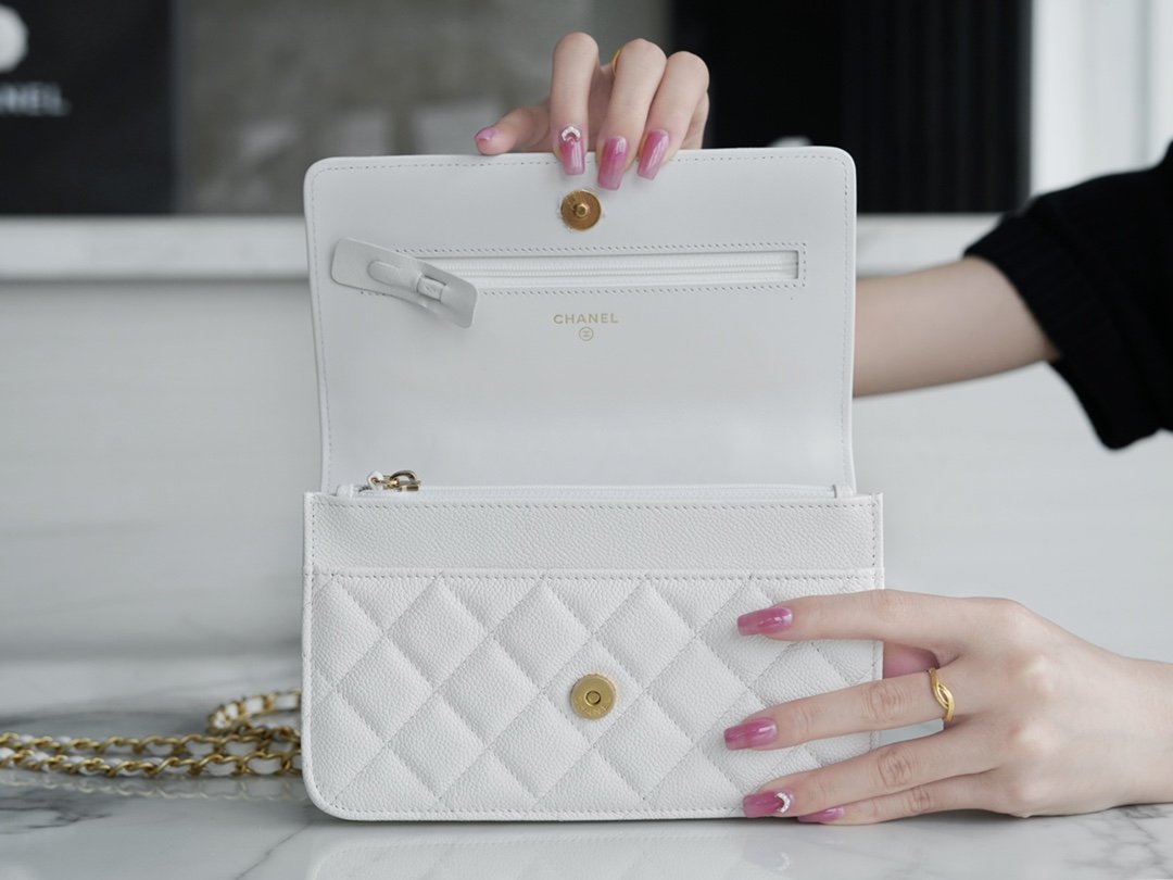 Chanel 22P Spring/Summer Collection The Iconic Top Handle Wallet on Chain (WOC) 19cm Flap Bag 16