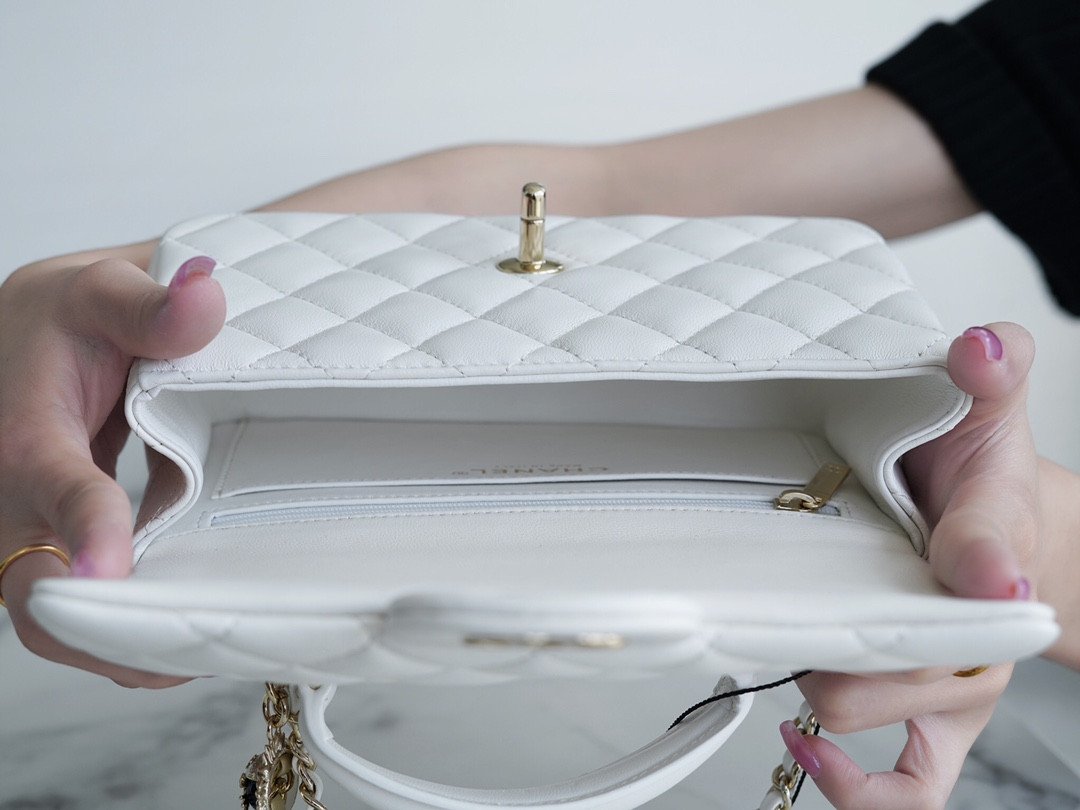 CHANEL 2022P Limited Edition Mini CF Top Handle Bag with 3D Lion Charm 17