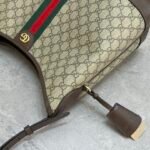 Gucci Ophidia GG Supreme Canvas Shoulder Bucket Bag Web Stripe & Double G Hardware 17