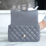 Chanel 23K Autumn/Winter Mini Classic Flap Bag 20cm The “Double C” Top Handle in Premium Quilted Leather 18