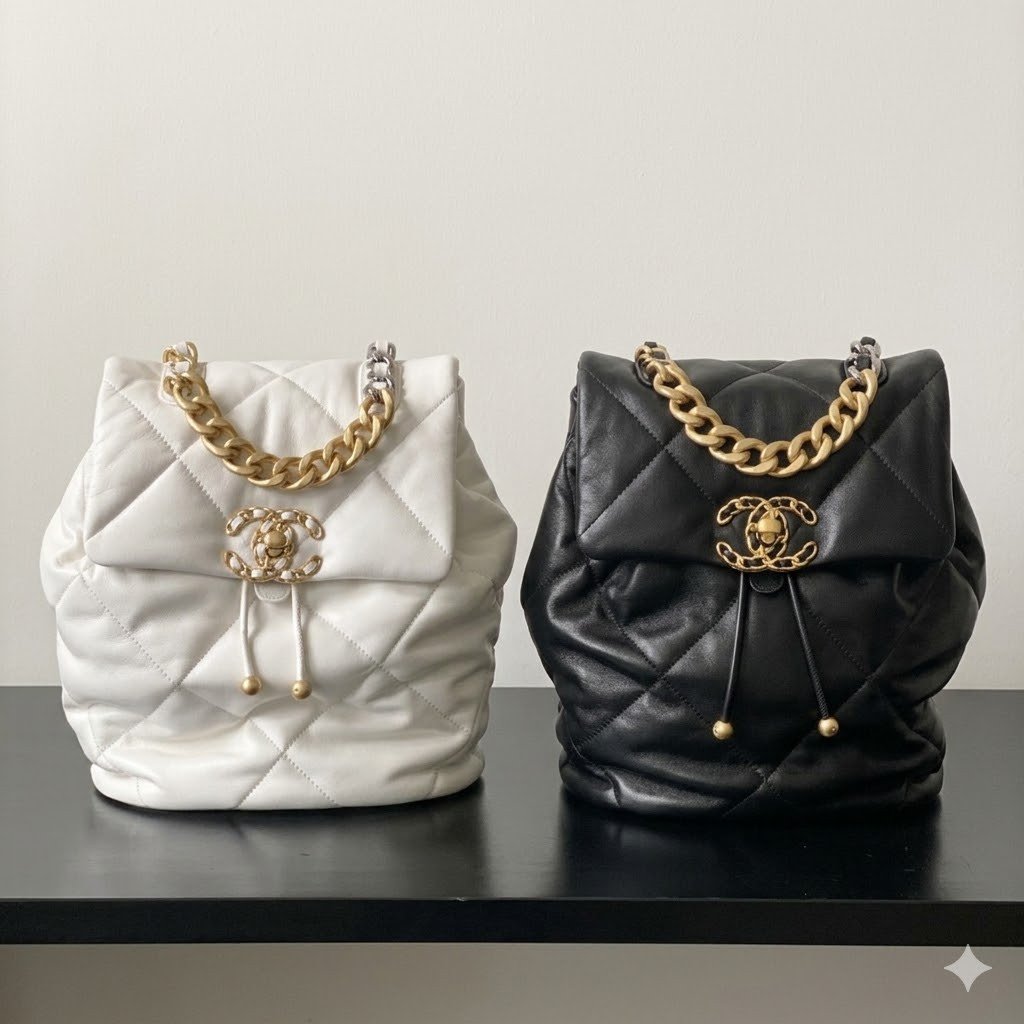 Chanel 24C 19 Series Quilted Lambskin Backpack 22x26x16cm The Ultimate Statement of Modern Heritage Cruise Collection 19