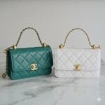 Chanel 2021 Métiers d’Art Collection Mini Flap Bag 19cm Smooth Calfskin with Double Adjustable Golden Balls 19
