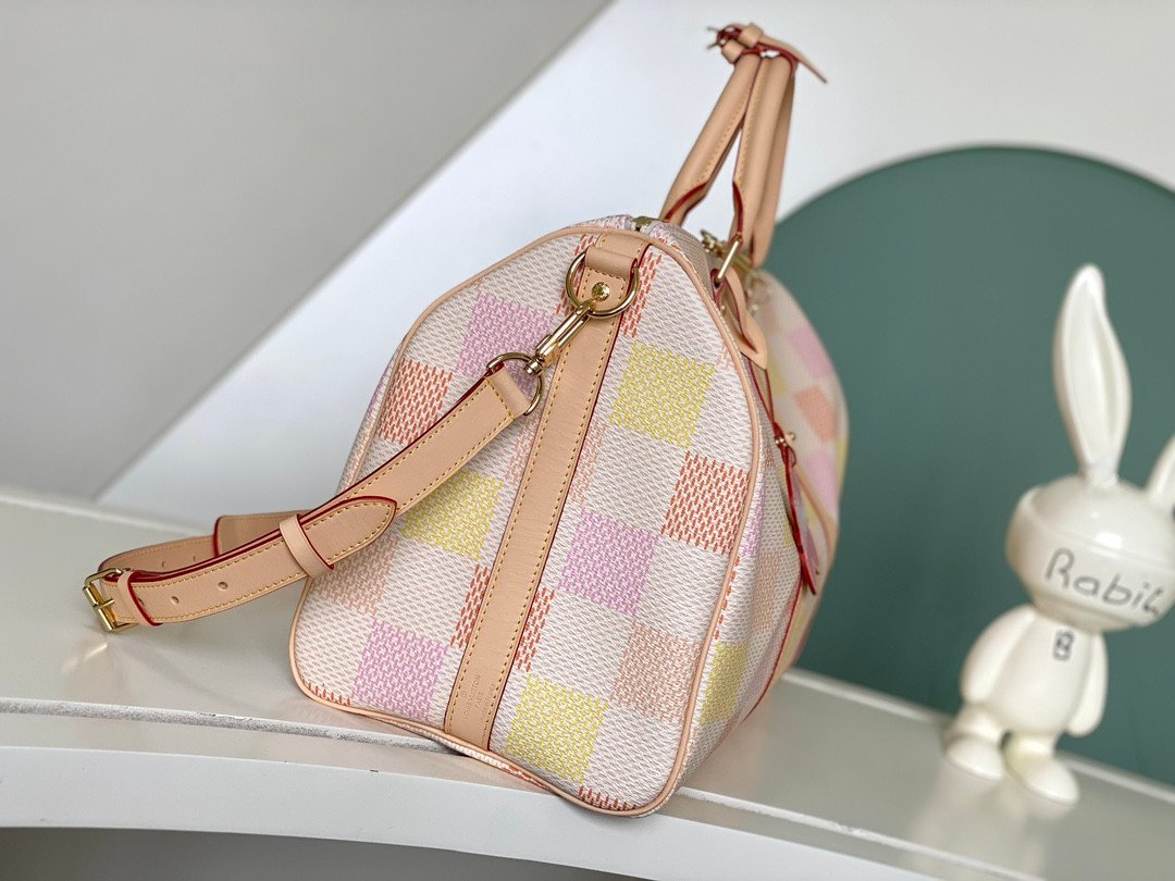Louis Vuitton Keepall Bandoulière 45 Travel Bag 45cm The Giant Damier Pastel Collection 2