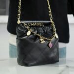 Chanel 23P Mini 22 Bag 17x16x7cm Black Quilted Lambskin with Candy Charms Luxury Crossbody Pouch 2