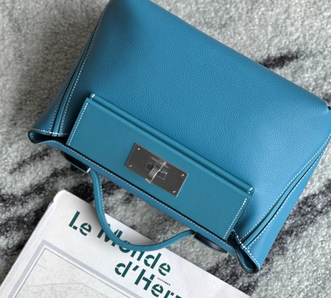 Hermès 24/24 Mini Bag in Evercolor & Swift Calfskin KELLY 2424 Convertible Handbag 21cm Colors 20