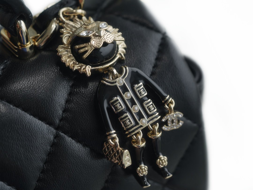 CHANEL 2022P Limited Edition Mini CF Top Handle Bag with 3D Lion Charm 20