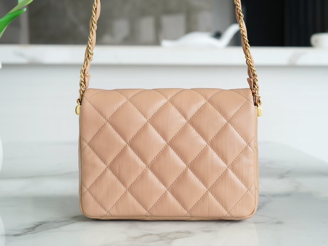 CHANEL 23k Autumn/Winter Collection Wide Strap Quilted Flap Bag 20.5cm 4 Colors 21