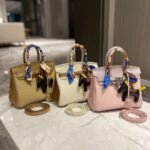 Hermès Birkin Style Luxury Handbag 25cm Full-Grain Genuine Leather Togo Texture Goddess Bag 3 Colors