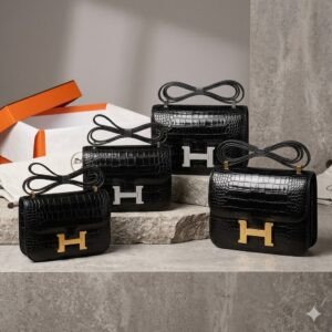 Hermes Constance Handbag 19cm/24cm Epsom Leather Gold Silver Hardware Stewardess Bags