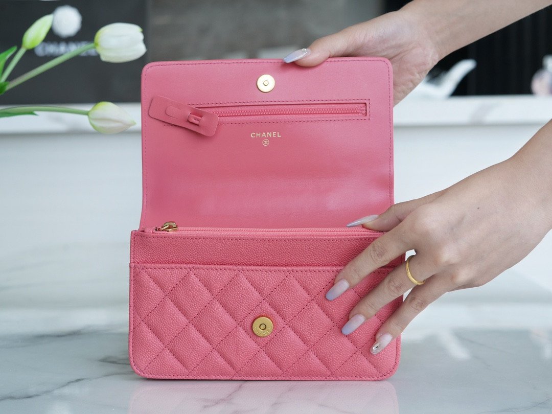 Chanel 22P Spring/Summer Collection The Iconic Top Handle Wallet on Chain (WOC) 19cm Flap Bag 25