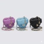 The Chanel 22SS Quilted Heart Waist Bag with Chain 3 Colors 28