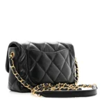 Chanel 22B Coco Love Quilted Heart Flap Bag 2 Sizes Black Lambskin & Gold-Tone 3