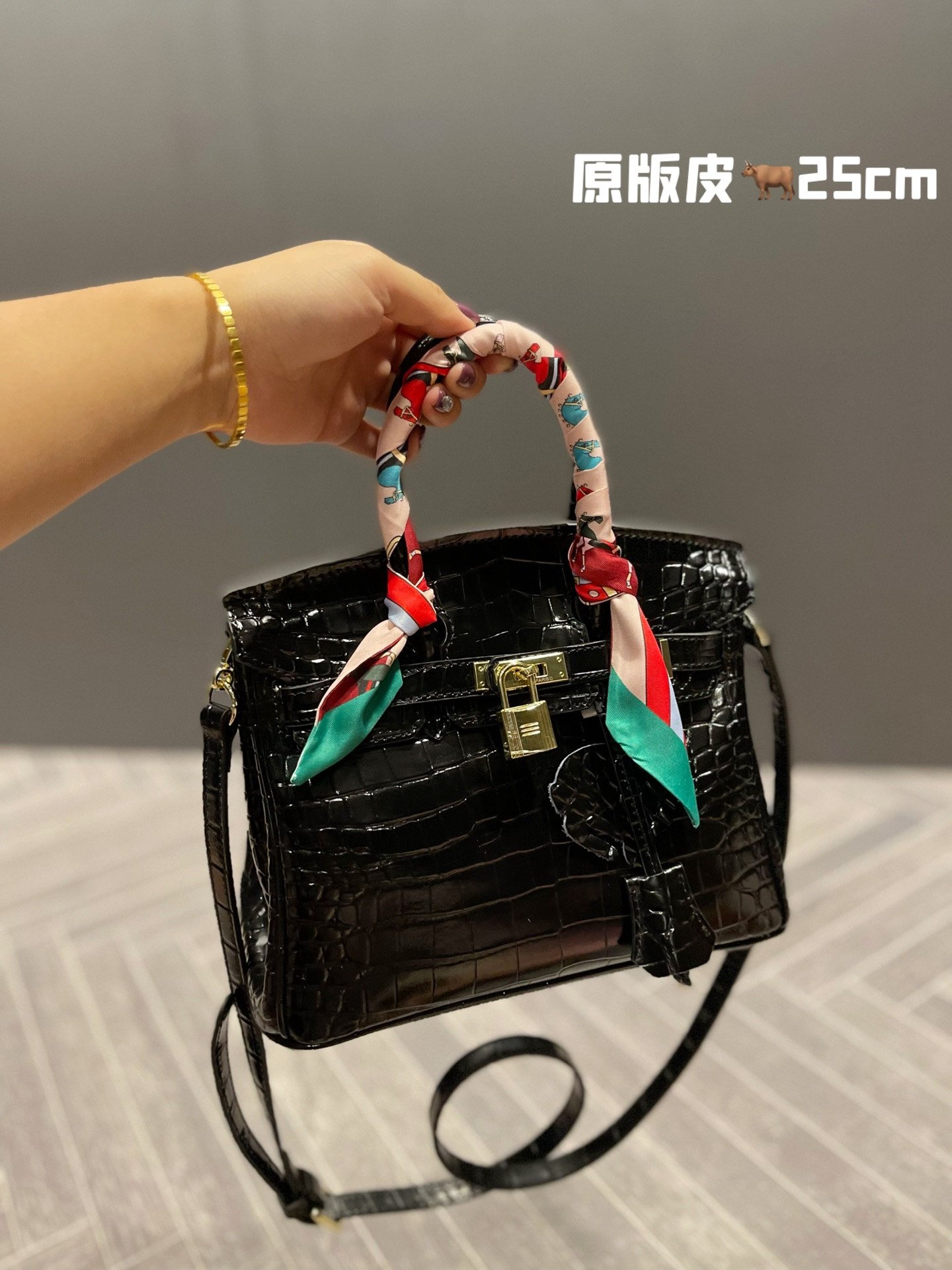 Hermès 25cm Birkin-Style Exotic Crocodile Embossed Leather Handbag Luxury Celebrity Edition 5 Colors 3