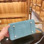 Hermès Queen Birkin Style Crocodile-Embossed Genuine Leather Handbag 30cm with Detachable Shoulder Strap 3