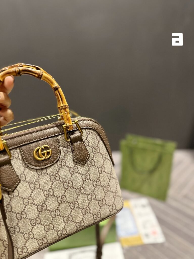 Gucci Bamboo Handle Mini Tote Bag Replica Premium GG Supreme Canvas Bag – Image 3