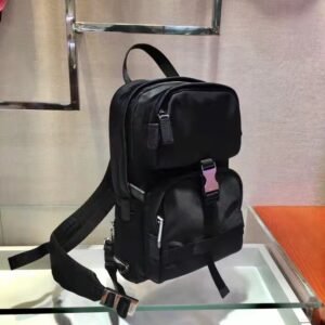 Prada Re-Nylon and Saffiano Leather Chest Bag 20cm Urban Technical Sling
