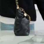 Chanel 23P Mini 22 Bag 17x16x7cm Black Quilted Lambskin with Candy Charms Luxury Crossbody Pouch 3
