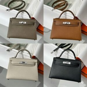 Hermès Mini Kelly II 19cm Handbag Premium Epsom Leather Crossbody & Shoulder Bag 4 Colors