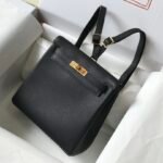 Hermès Kelly Ado II Backpack 22cm Black Togo/Clemence Leather Luxury Rucksack