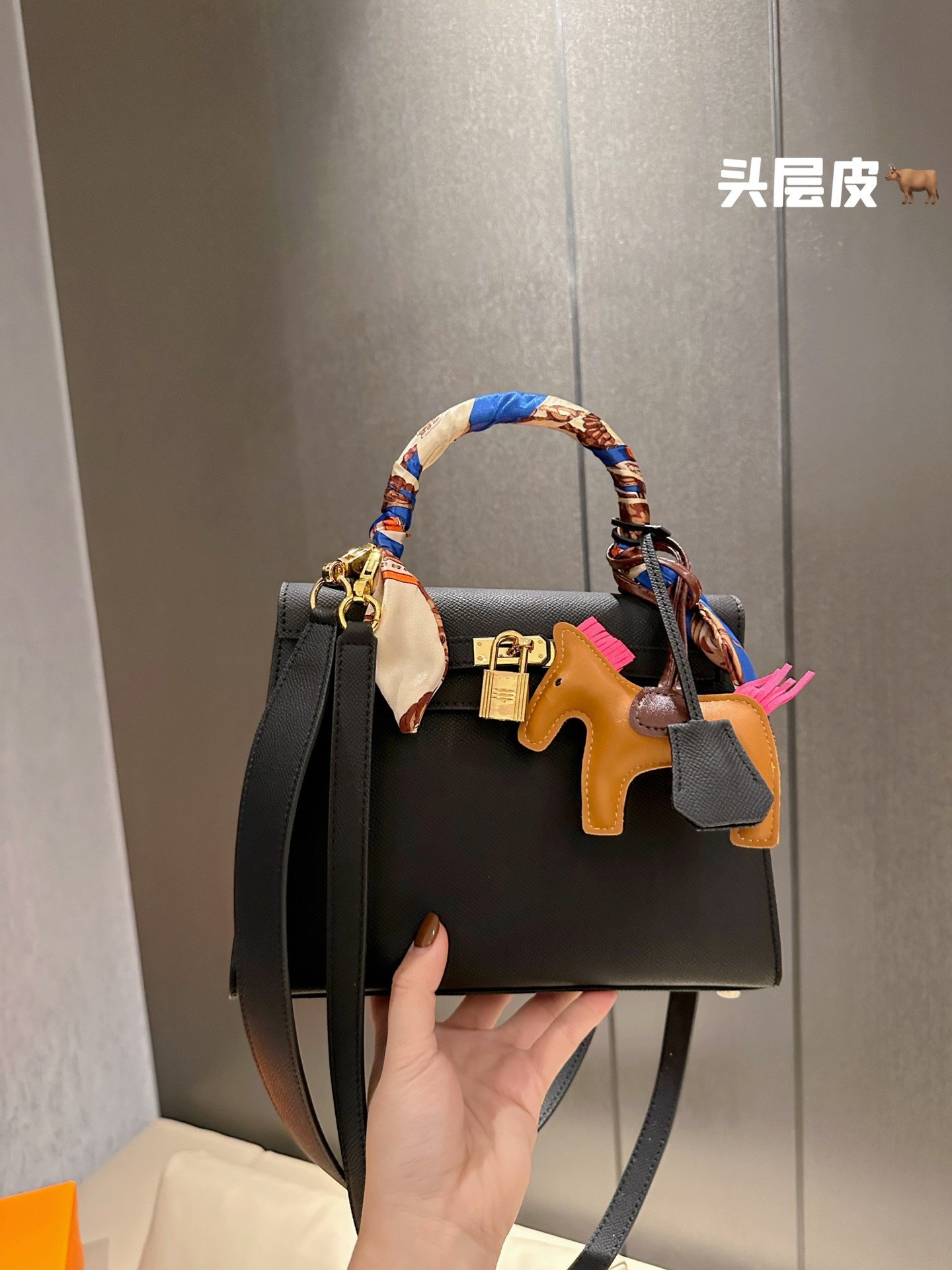 Hermès Kelly Style 25cm Birkin Handbag Top-Grain Epsom Leather Fashion Tote for Women 4