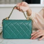 Chanel 2021 Métiers d’Art Collection Mini Flap Bag 19cm Smooth Calfskin with Double Adjustable Golden Balls 4