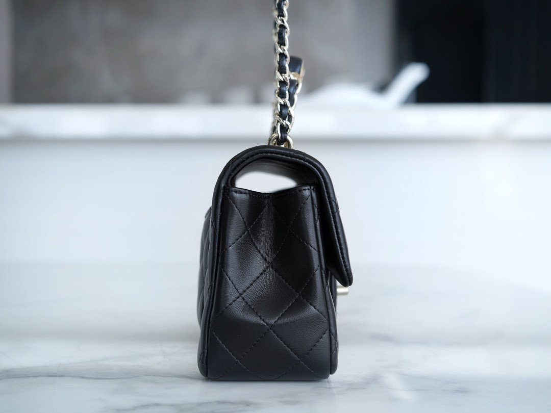 Chanel 23K Autumn/Winter Mini Classic Flap Bag 20cm The “Double C” Top Handle in Premium Quilted Leather 4