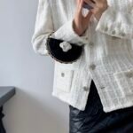 Chanel 23K Camellia Bow Hula Hoop Micro Bag 16cm Quilted Lambskin Evening Clutch & Wristlet 4