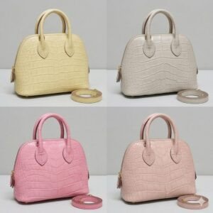 Hermes Mini Bolide 1923 En Croco Mini Handbag Rare Matte Mississippiensis Alligator Skin Hand-Stitched