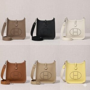 Hermès Evelyne 16 TPM Crossbody Bag 16cm Taurillon Maurice Calfskin Leather Iconic Perforated H Logo 6 Colors