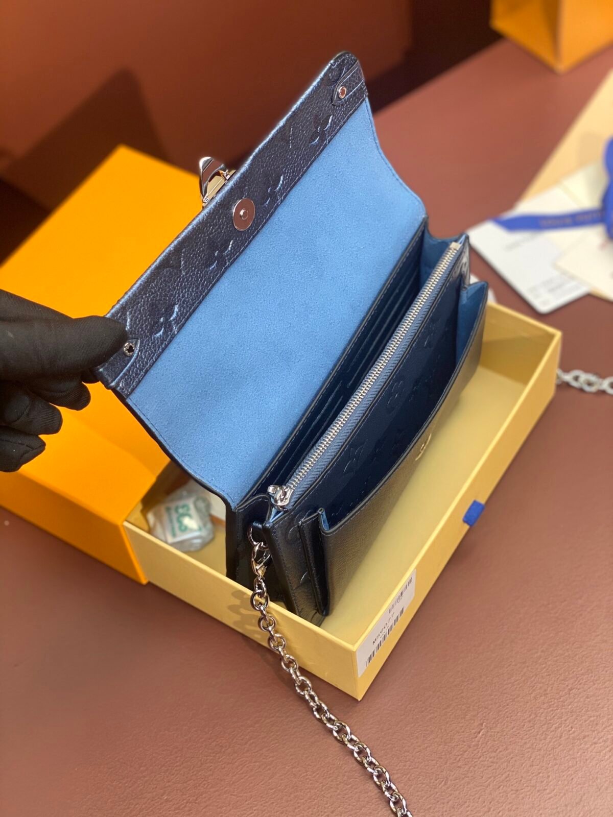 Louis Vuitton Monogram Empreinte Leather Chain Wallets The Ultimate Fusion of Heritage and Modern Elegance 5