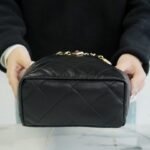 Chanel 23P Mini 22 Bag 17x16x7cm Black Quilted Lambskin with Candy Charms Luxury Crossbody Pouch 5