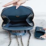 CHANEL 22A Metiers d’Art Collection Glossy Calfskin Backpack with Detachable Mini Pouch Leather Urban Rucksack 5