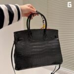 Hermès Birkin 30cm Handbag Premium Exotic Leather 3 Colors Black/Red/Brown 6