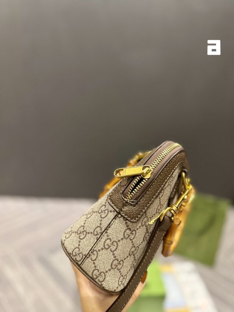 Gucci Bamboo Handle Mini Tote Bag Replica Premium GG Supreme Canvas Bag – Image 6