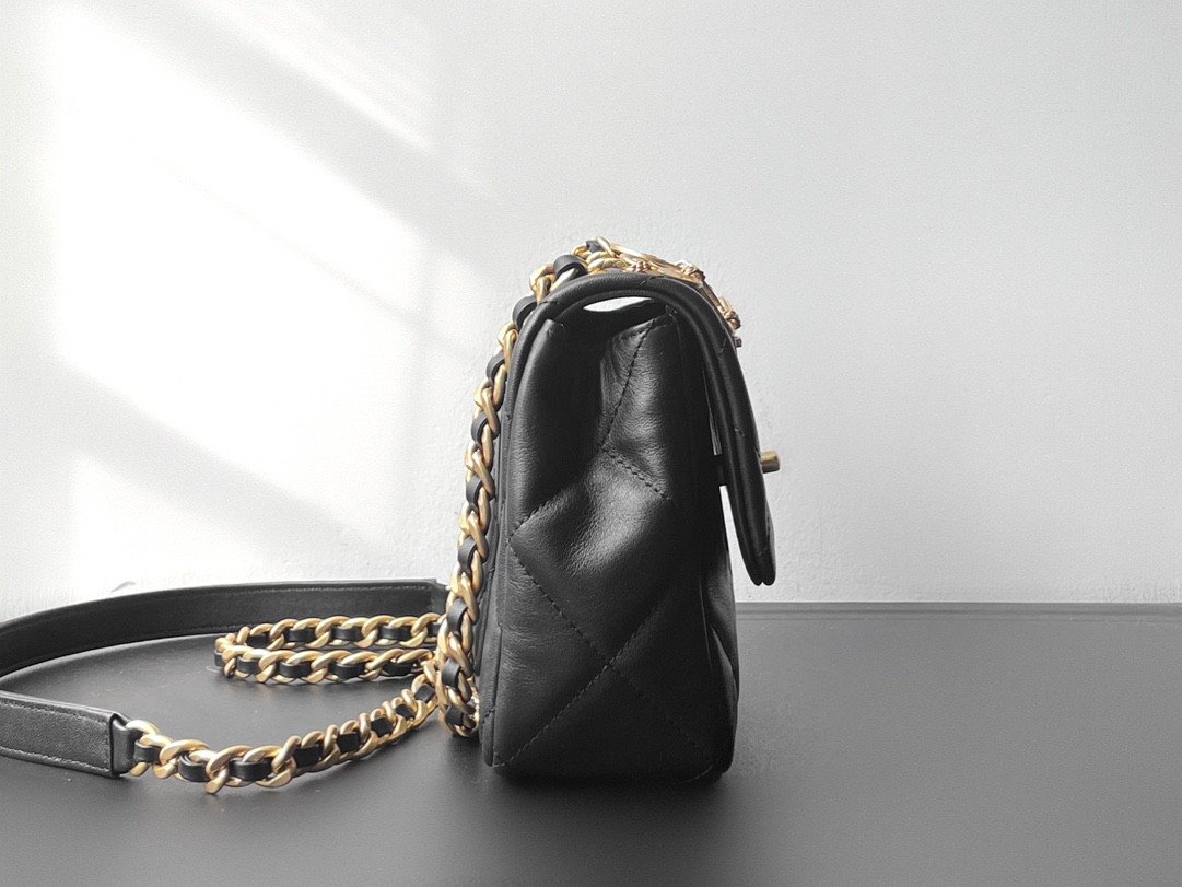 Chanel 23B Fall/Winter Calfskin Quilted Flap Bag with Gold Coin & Iconic Charms 19cm Black 6